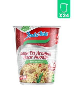 Indomie 24'lü Dana Eti Aromalı Hazır Noodle Bardak 153.05.0031