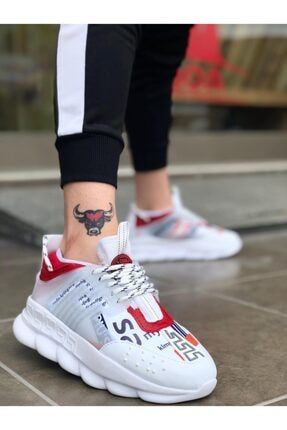 L A Polo Erkek Gunluk Sneakers Kalin Taban Full Kirmizi Spor Ayakkabi Trendyol