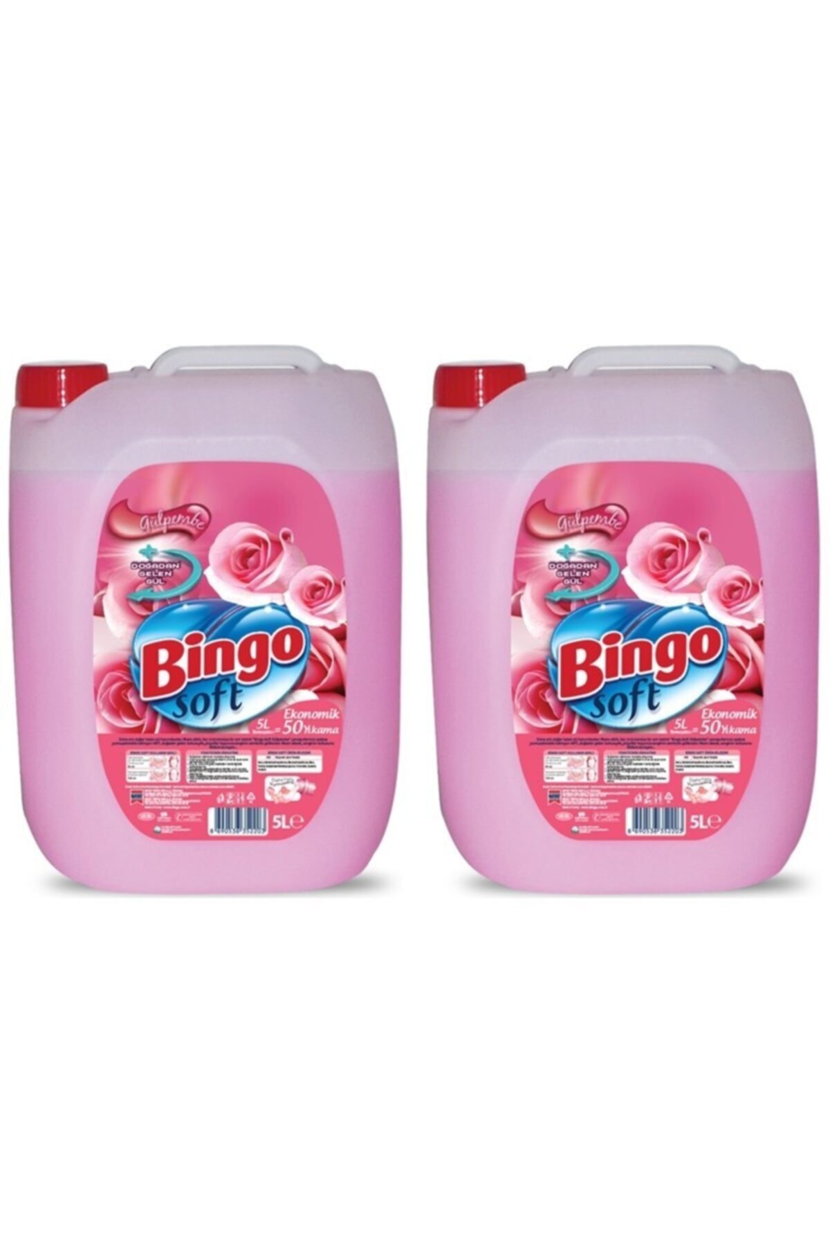 Bingo Soft Yumuşatıcı 5 lt Gülpembe X 2 Adet