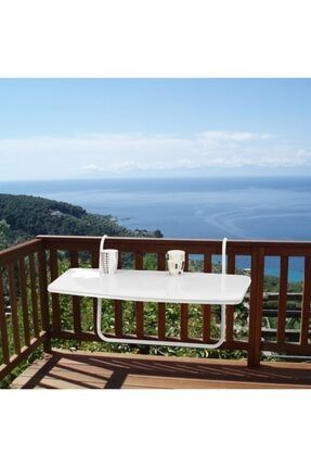 Fullreyon Balkon Masasi Balkon Demirine Asilan Katlanir Masa Trendyol