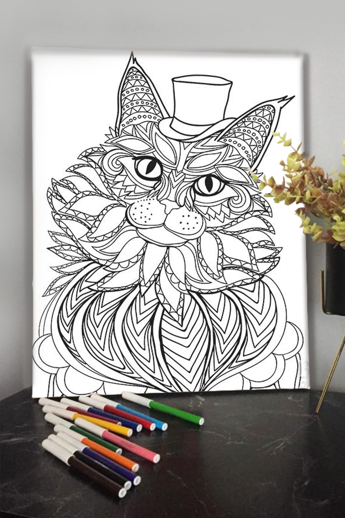 40x30cm Çocuklar Için Guaj,akrilik,keçeli,sulu Boya Ile Boyanabilir Tuval Kalem Hediyesi Yoktur. 133