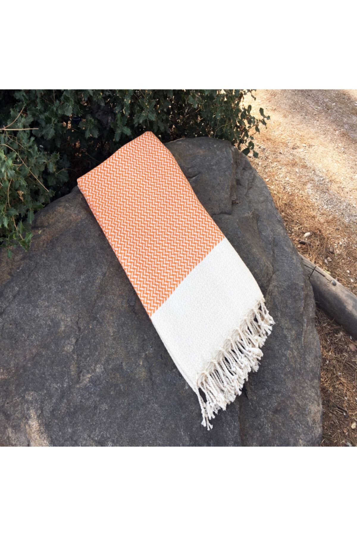 Yavuz Tekstil-Orange 100% Cotton Beach and Sauna Peshtemal 2