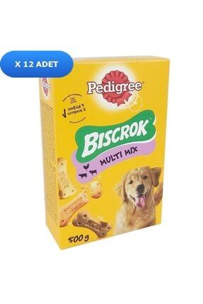 Biscrok Multi Mix Köpek Ödül Bisküvisi 500 Gr (12 Adet) 110548-12
