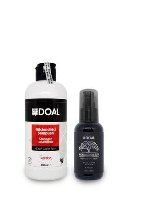 Zayıf Saçları Güçlendirici Keratin Şampuan 400ml+ Macadamia&argan Elixir Saç Serumu 100ml PKT-DOAL-63220