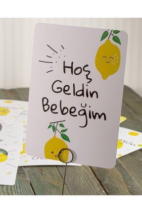 Limon Bebek Anı Kartı Fotoğraf Çekim Kartları MilesStoneCards-ALAHANE-SD0501