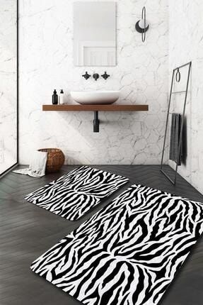 Beyaz Siyah Zebra Banyo Paspası PS-PS-116