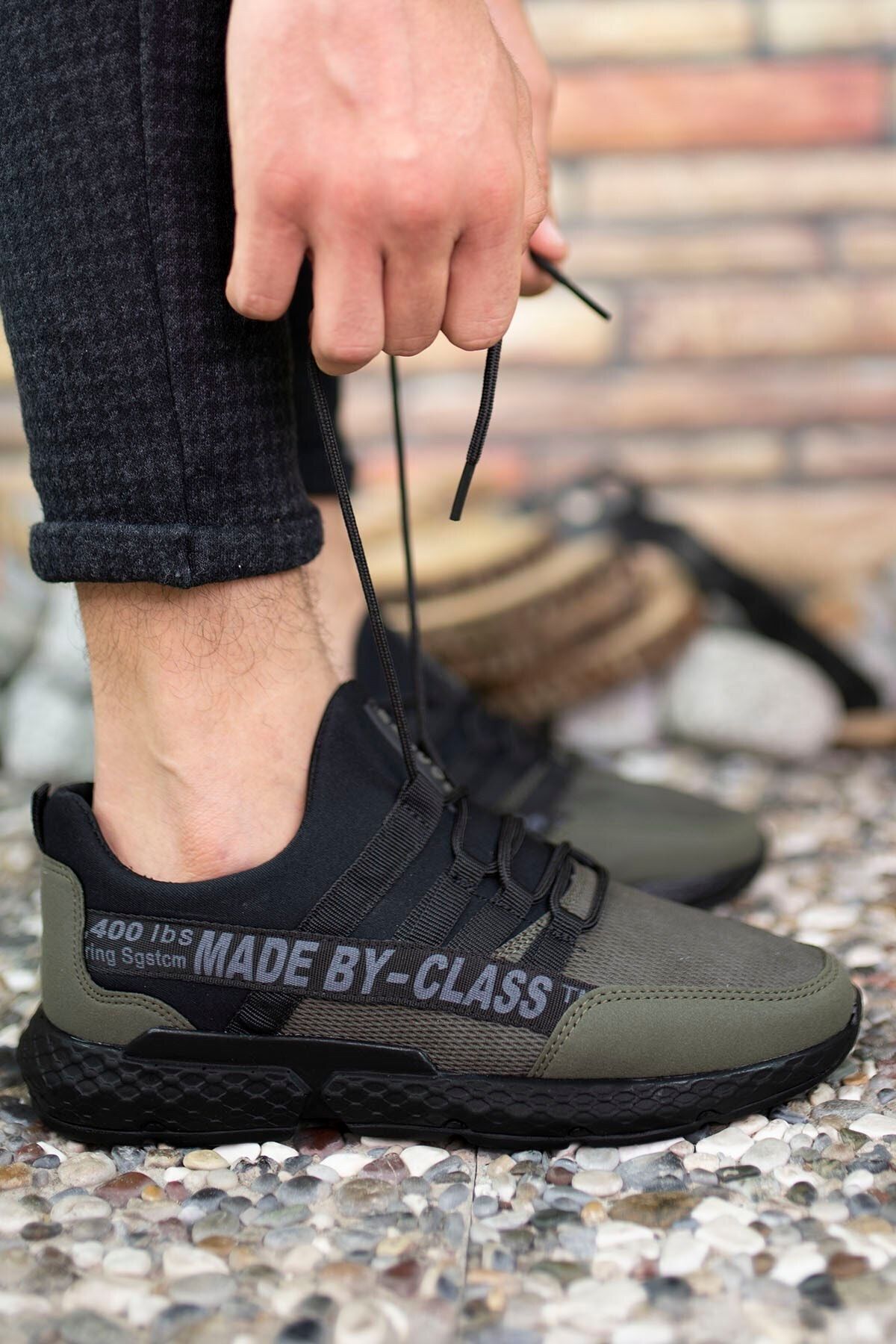 Riccon-Χακί Ανδρικά Sneakers Sneakers 0012SANTO 4