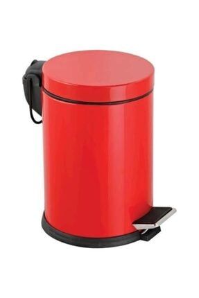 Kırmızı Metal Renkli Çöp Kovası 5 lt ER197