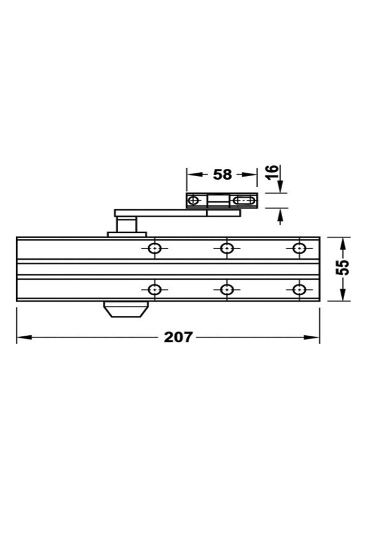 Hafele-Dcl15 Door Closer En2-4, Silver, Fixed 931.84.639 Fixed 3