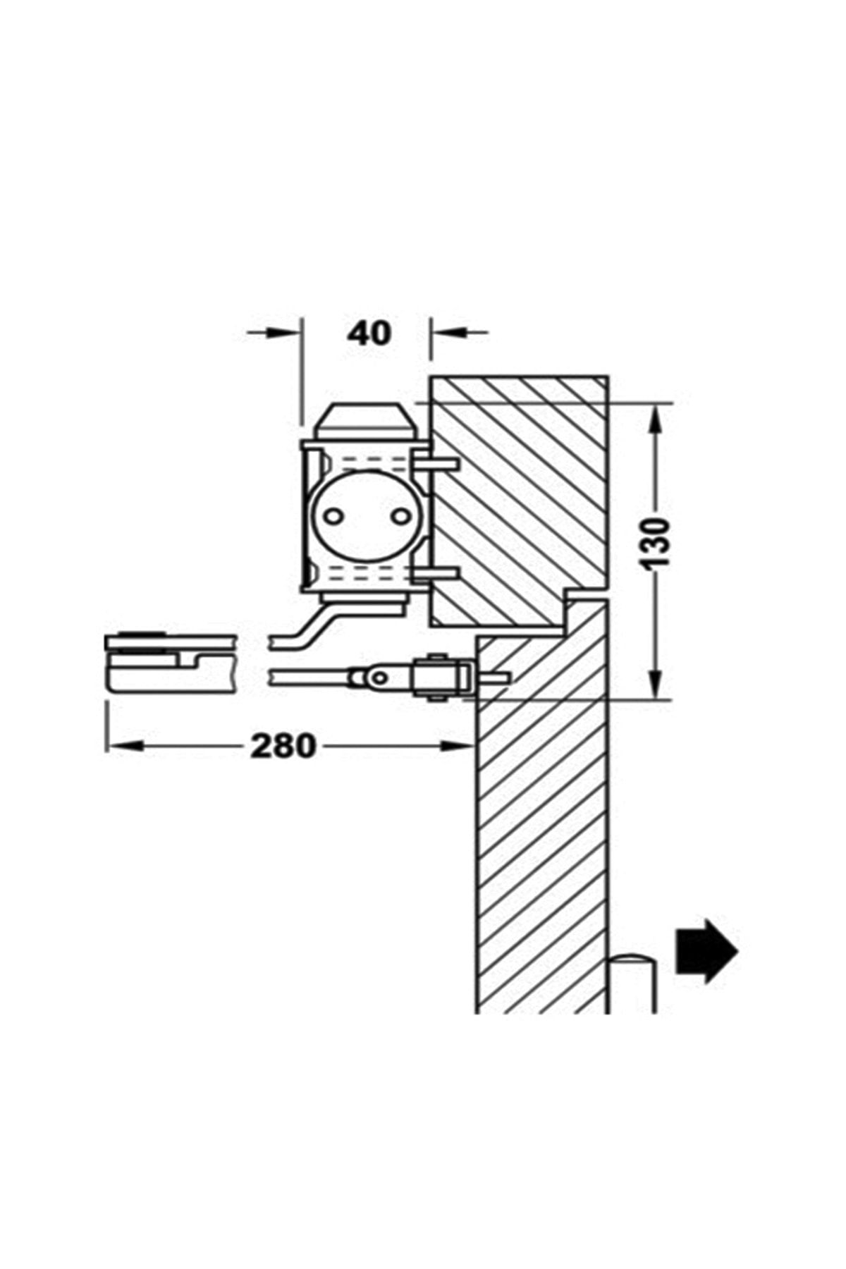 Hafele-Dcl15 Door Closer En2-4, Silver, Fixed 931.84.639 Fixed 5