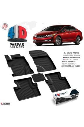 S-dizayn Honda Civic Sd 4d Havuzlu Paspas 2012-2016 A+kalite 4DS-85082