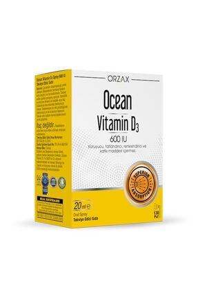 Orzax Ocean Vitamin D3 600 Iu Sprey 20 Ml OCEAN600IU