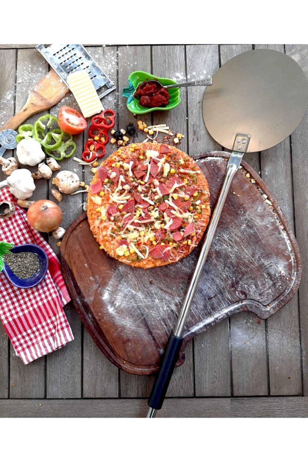 gns pizza cevirme kuregi yuvarlak model 20 cap krom fiyati yorumlari trendyol