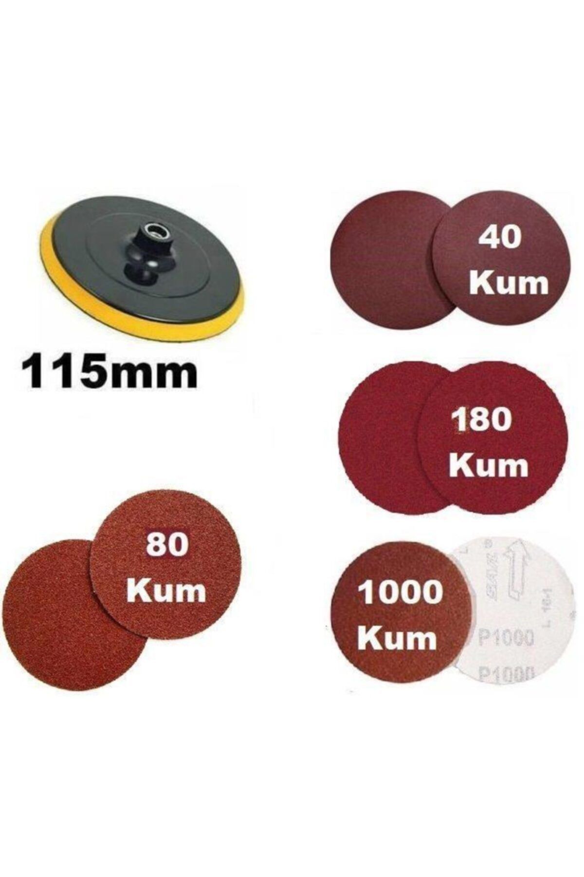 sinka merttools 115mm cirt taban 8li zimpara seti 1000 kum zimpara kagidi tamir asindirma polisaj fiyati yorumlari trendyol