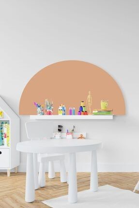 Bohem Somon Rengi Yarım Daire Çocuk Bebek Odası Sticker (50x100 Cm) k436