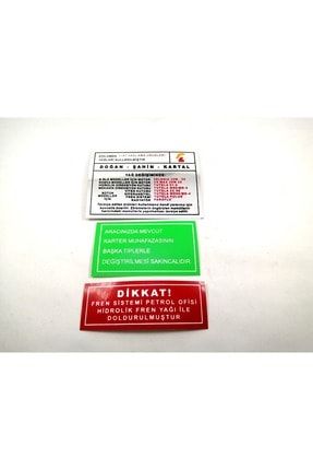 Tofaş Doğan Şahin Kartal Motor Etiketi WkvtT10022