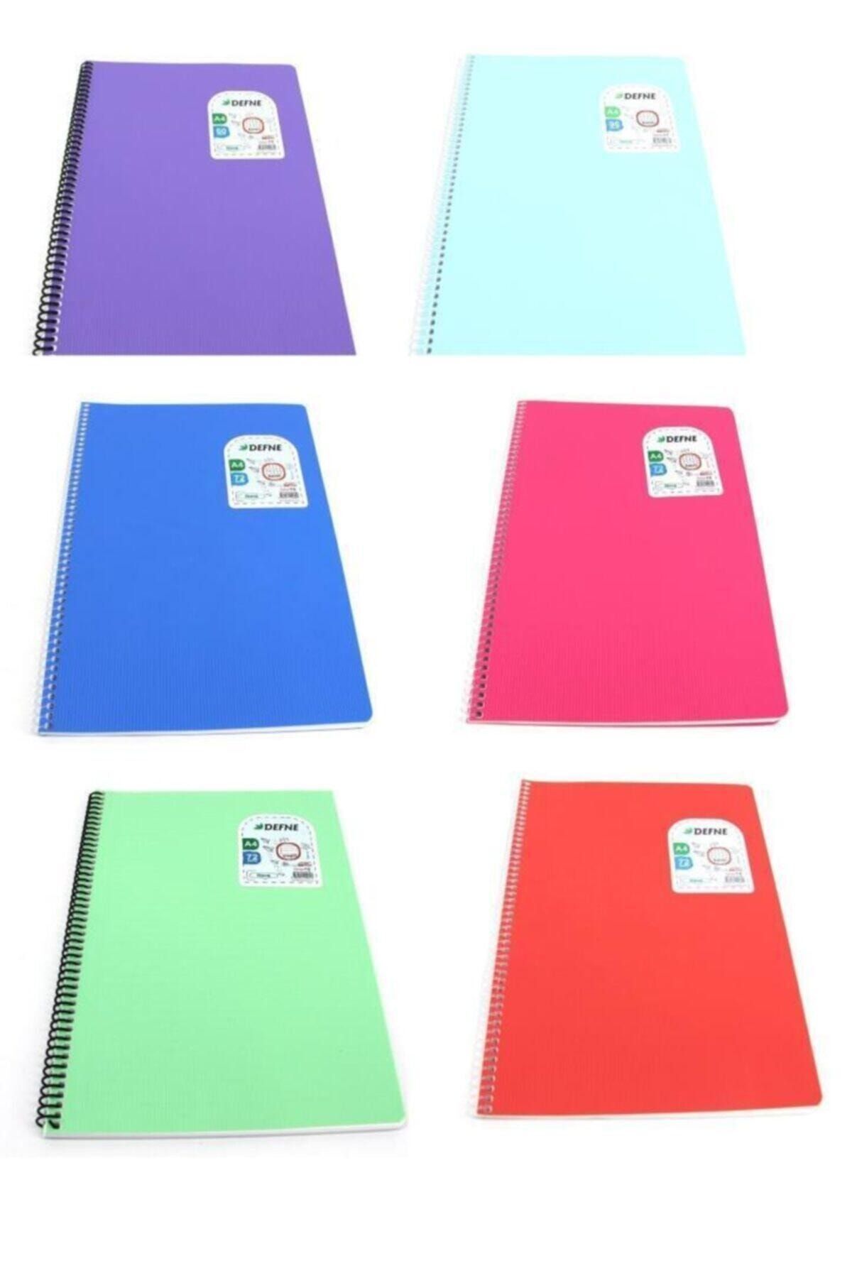 Daphne Defne Nova Spiralli Telli A-4 Defter 96 Yaprak Çizgili