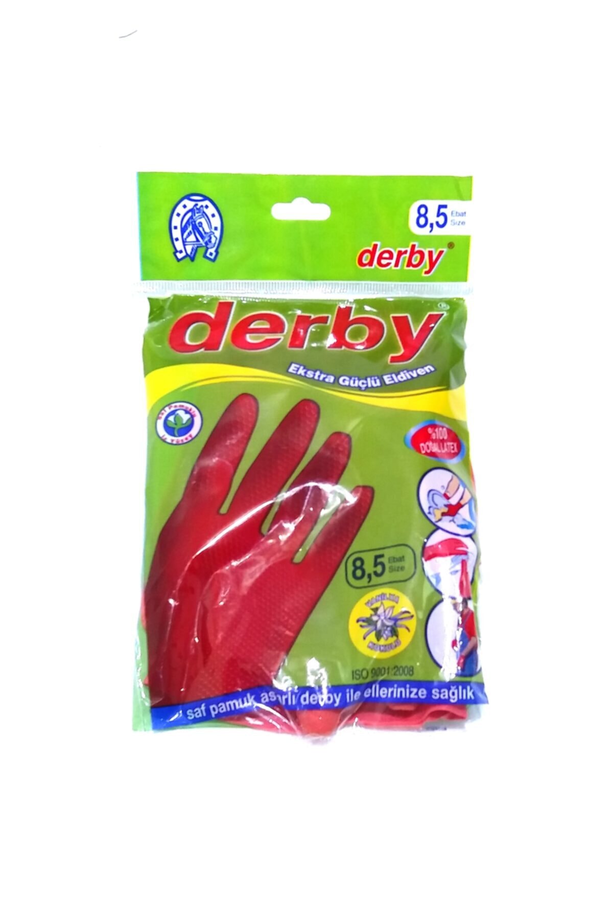 DİMAHOME Derby 8.5no Kırmızı Bulaşık Eldiveni Bx30 Kl150