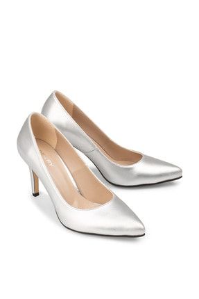 Gümüş Kadın Klasik Topuklu Ayakkabı 02029ZGMSM01
