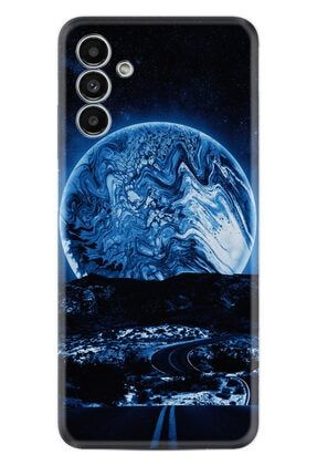 Samsung Galaxy A13 Kılıf Silikon Desen Özel Seri Mavi Gece 1605 a138