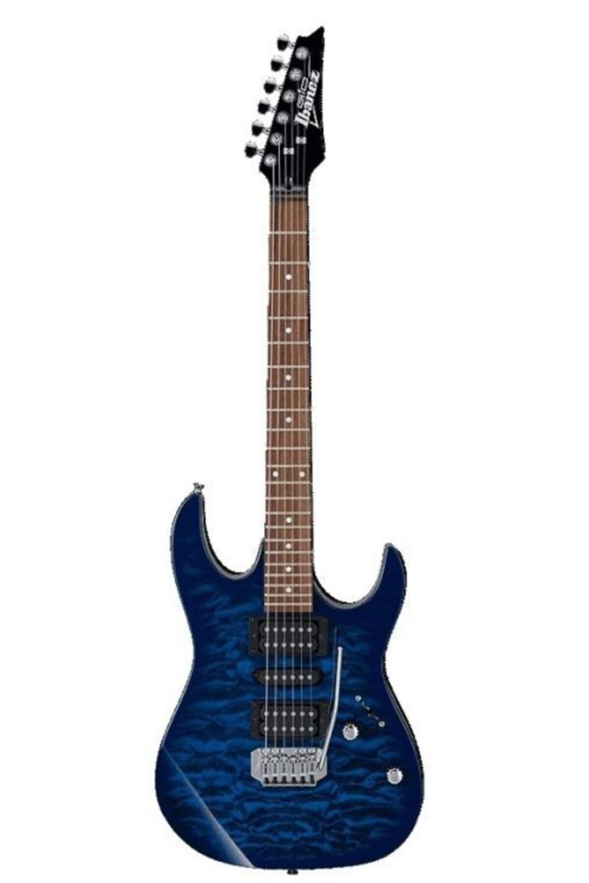 Ibanez grx70qa gio rx series electric guitar transparent green burst sales