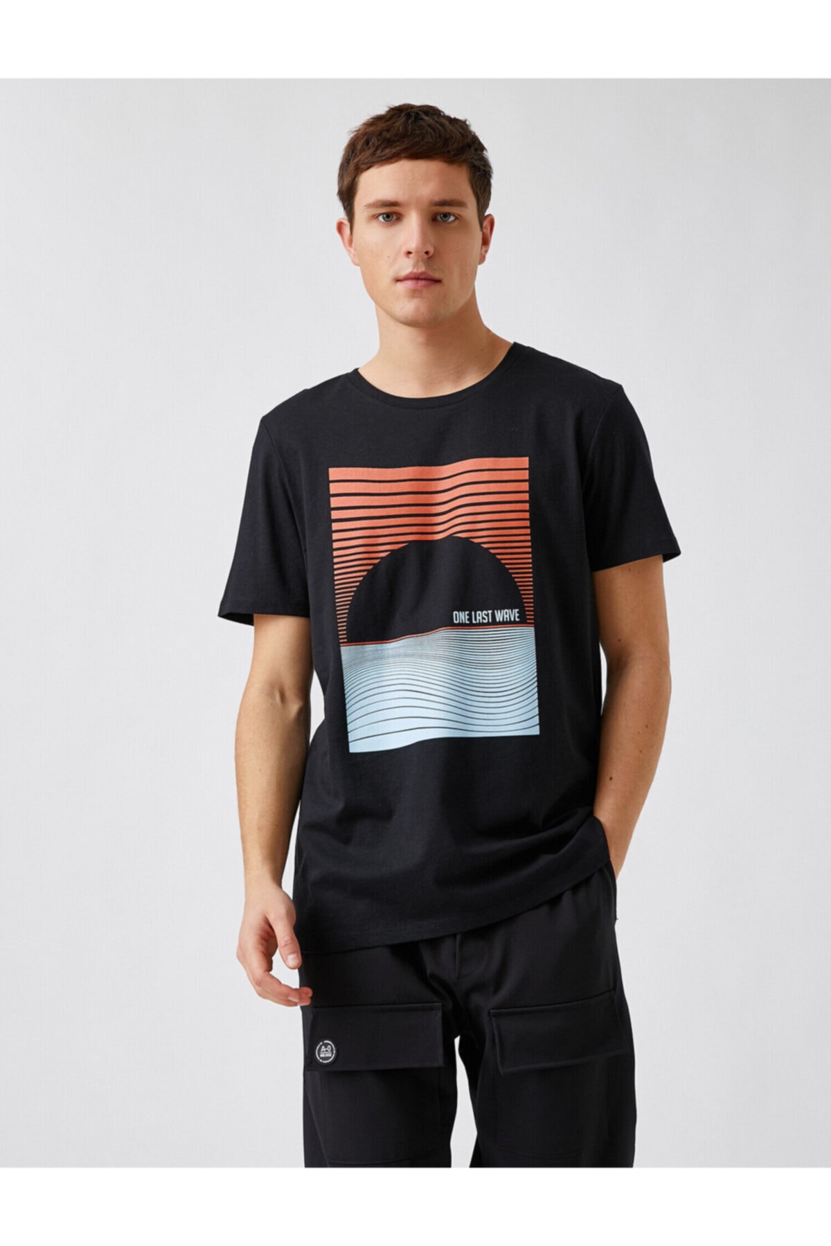 تیشرت مردانه مشکی کوتون | 2SAM10773HK اورجینال - تصویر 3