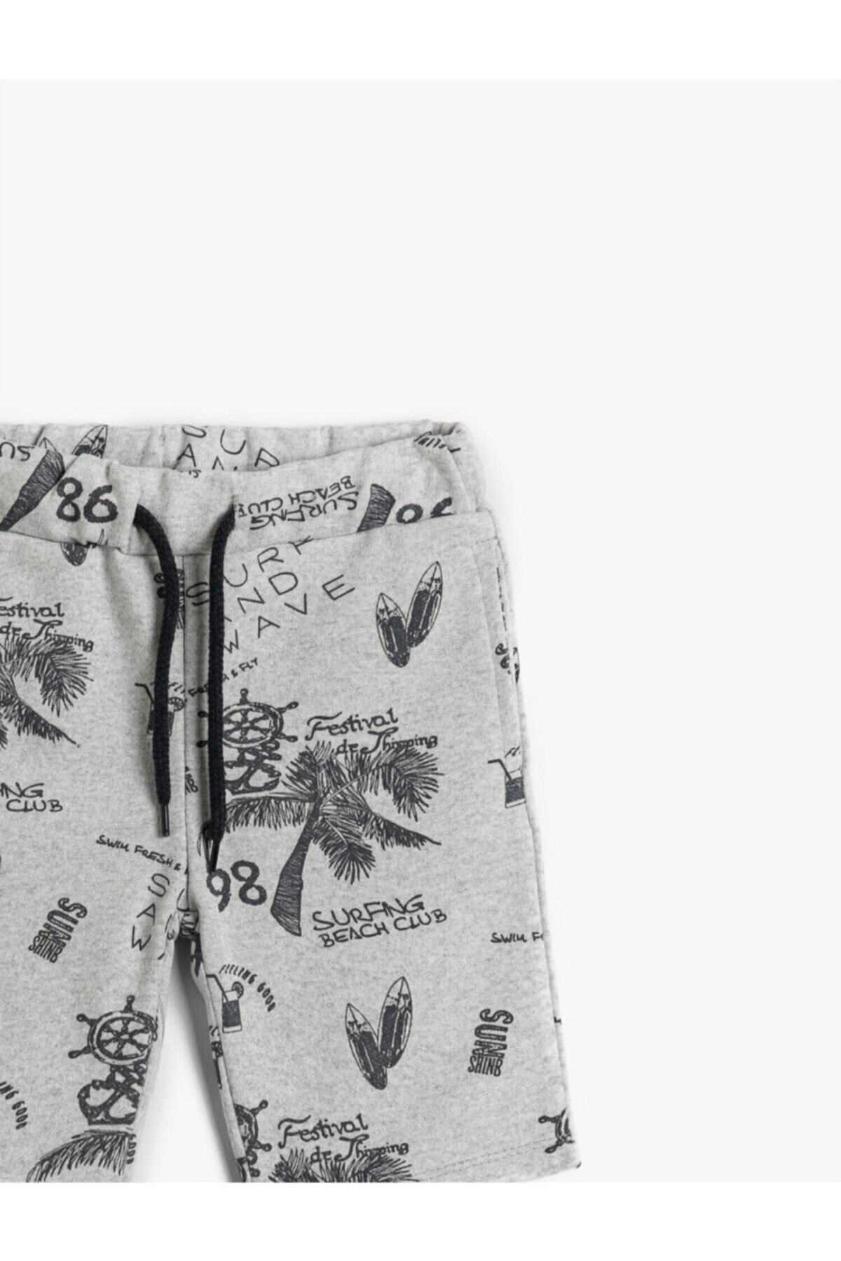 شورت و شلوارک پسرانه خاکستری کوتونKoton | 2SKB40167TK اورجینال - تصویر 3