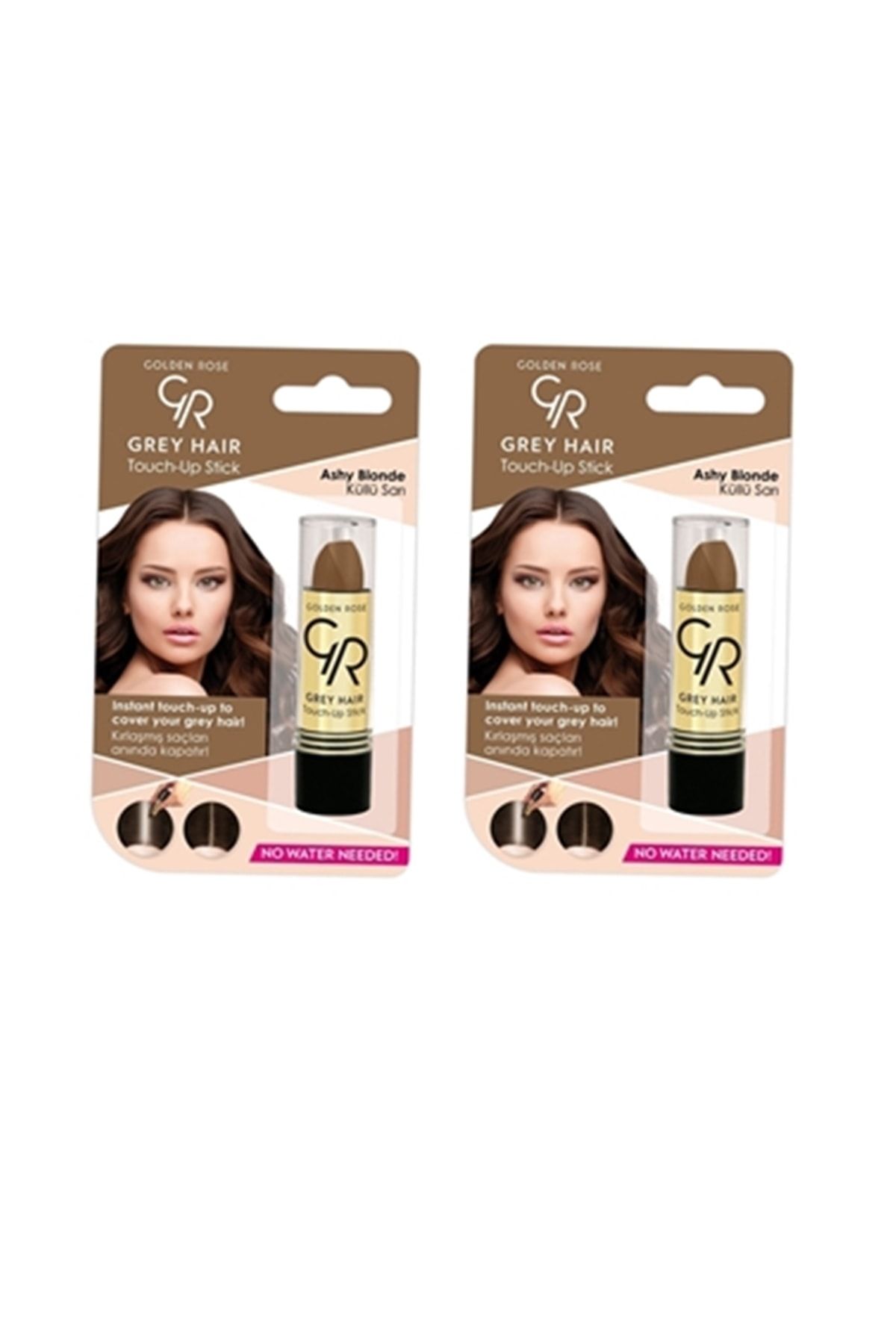 بلوند خاکستری را برای پوشاندن موهای خاکستری 2 تکه بچسبانید Golden Rose