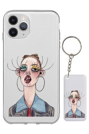 Iphone 12 Pro Kirpik Girl Desenli Silikon Kılıf ES-PHN12PRO-STCR01