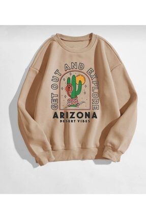 Oversize Bej Arizona Sweatshirt