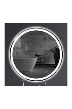 70 cm Kumlamalı Ledli Yuvarlak Ayna Banyo Aynası Dekoratif Ayna Boy Ayna Salon Duvar Ayna EVRST0599