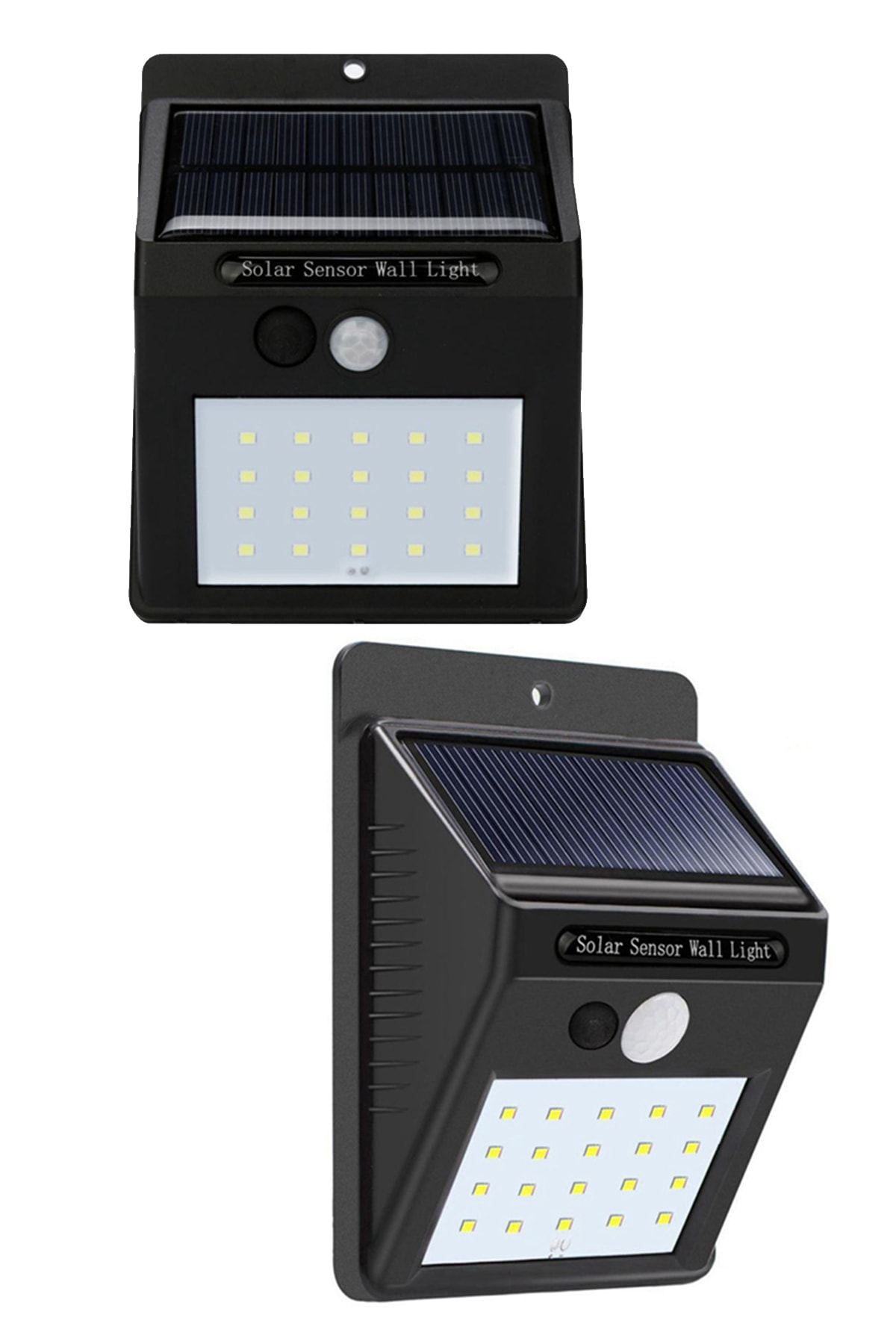 DEMPOWER 2'li Set Hareket Sensörlü Güneş Enerjisiyle Çalışan Su Geçirmez Duvar Lambası