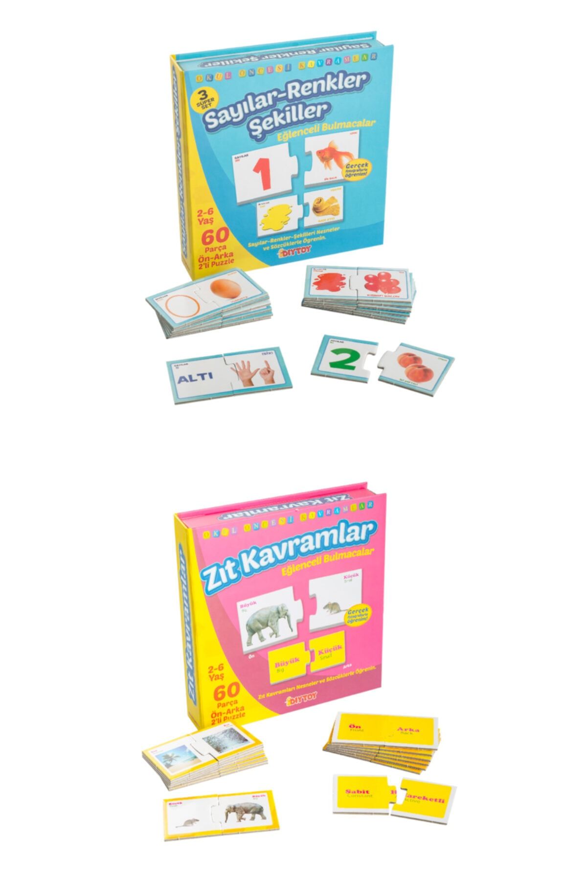 Diytoy-مجموعة ألغاز ممتعة من Delux (التعرف، المفاهيم المضادة، الأبجدية، الأشكال الملونة للأرقام) 4