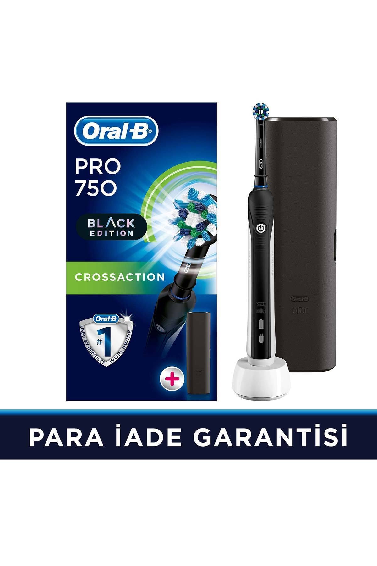 Pro 750 Şarj Edilebilir Diş Fırçası Cross Action Siyah