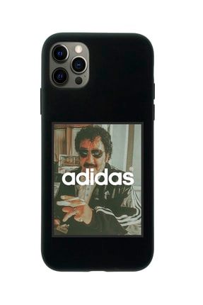 Iphone 12 Pro Siyah Lansman Müslüm & Adidas Tasarımlı Dayanıklı Kılıf IP12P-LMA02