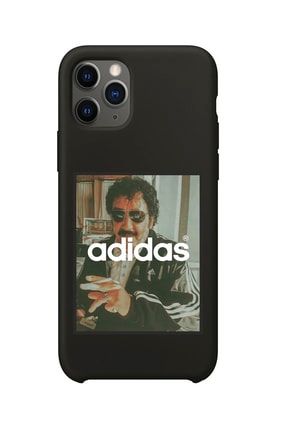 Iphone 11 Pro Max Siyah Lansman Müslüm & Adidas Tasarımlı Dayanıklı Kılıf IP11PM-LMA02