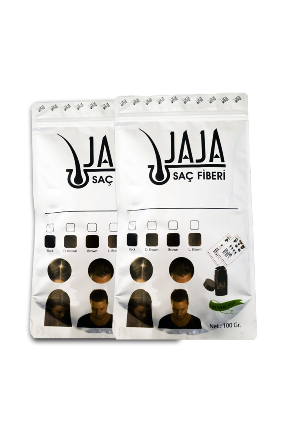Jaja 200 Gr. Siyah Hair Fiber Saç Tozu Topik Ekonomik Boy