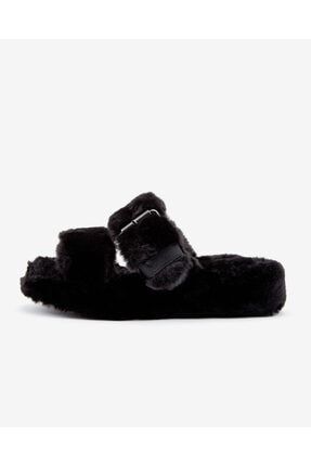 COZY WEDGE Kadın Siyah Ev Ayakkabısı - 167238 BBK