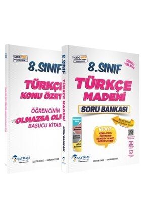 - 8.sınıf Türkçe Madeni Soru Bankası + Olmazsa Olmaz Başucu Kitabı 9786057418203 SYDM03
