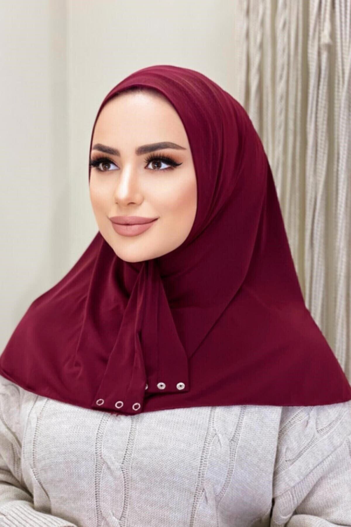 BO-08 Fertig Kopftuch Praktisch Hijab Bone Türban Esarp Sal Tesettür Khimar 