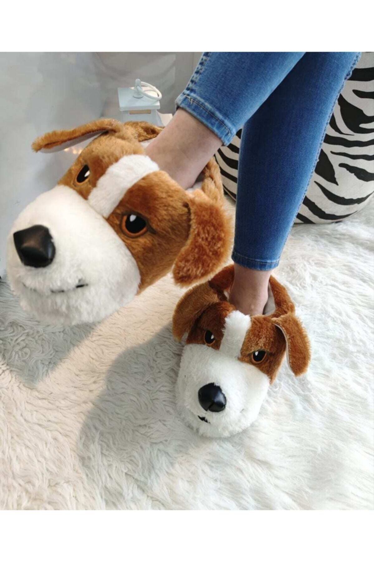 Esra Plush Slippers Brown Trendyol