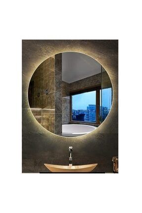 60 Cm Yuvarlak Ledli Ayna Banyo Aynası Dekoratif Ayna Boy Ayna Salon Duvar Ayna EVRST0476