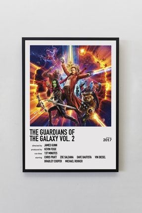 The Guardians Of The Galaxy Vol. 2 Filmi Siyah Çerçeveli 21x30 Cm Marvel Tasarım Tablo MRVL00012