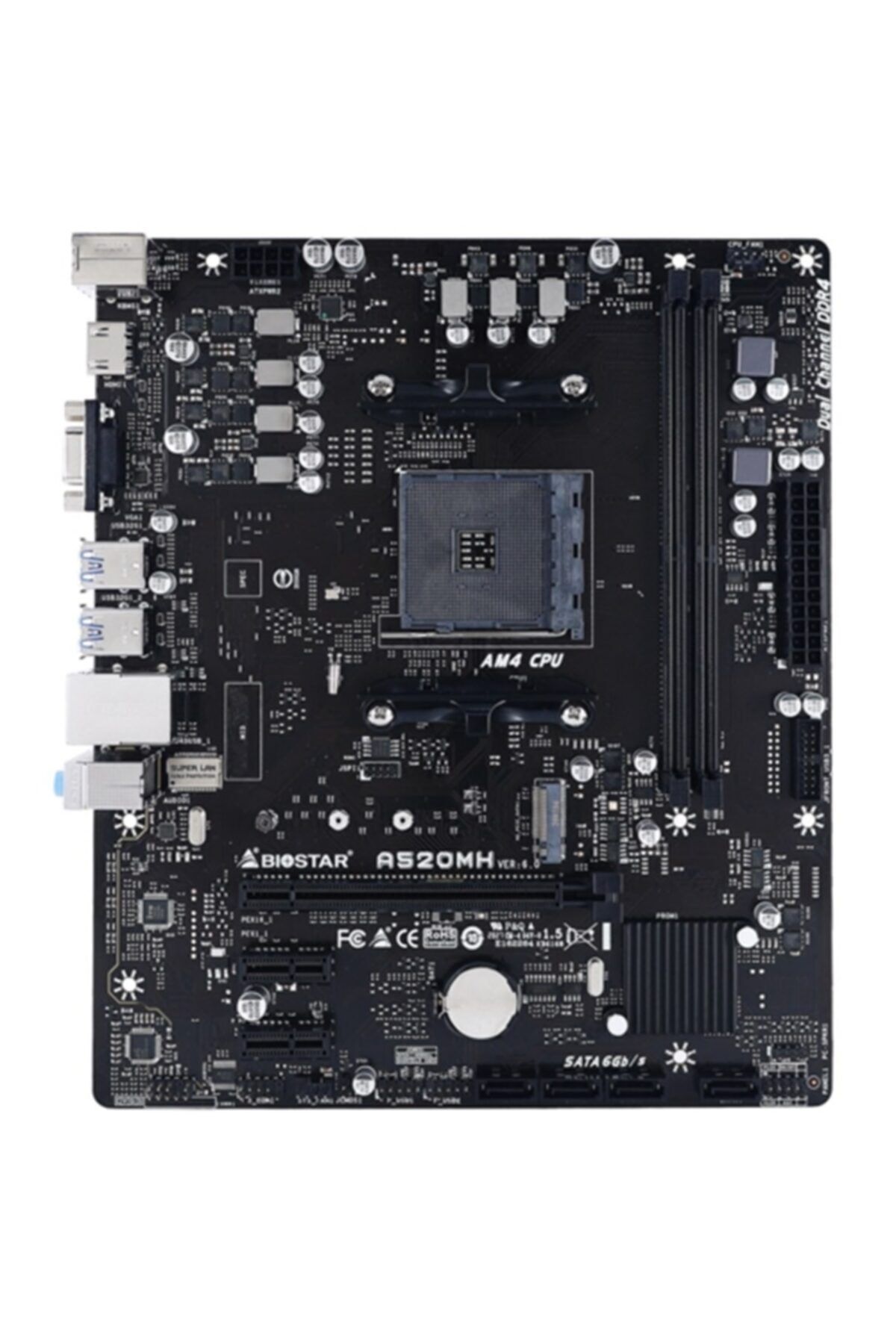 Biostar-A520mh 4000mhz Oc S V Gl Ddr4 Am4 (MATX) 3