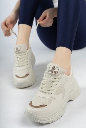 Kahverengi - Kadın Vizon Sneaker MODA140