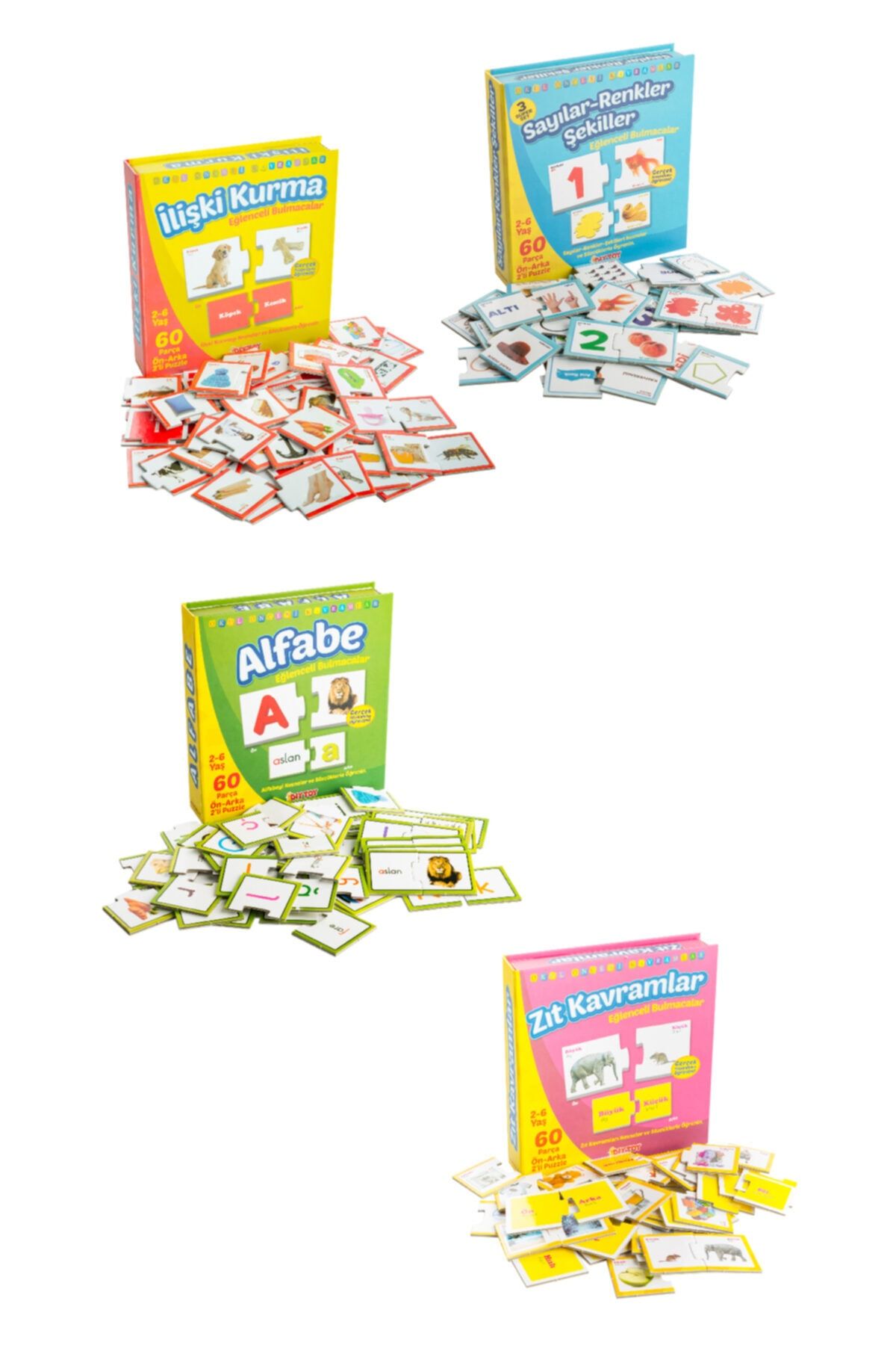 Diytoy-مجموعة ألغاز ممتعة من Delux (التعرف، المفاهيم المضادة، الأبجدية، الأشكال الملونة للأرقام) 5