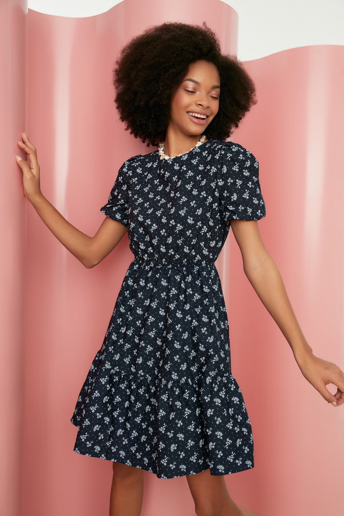 Patterned skater dress shop