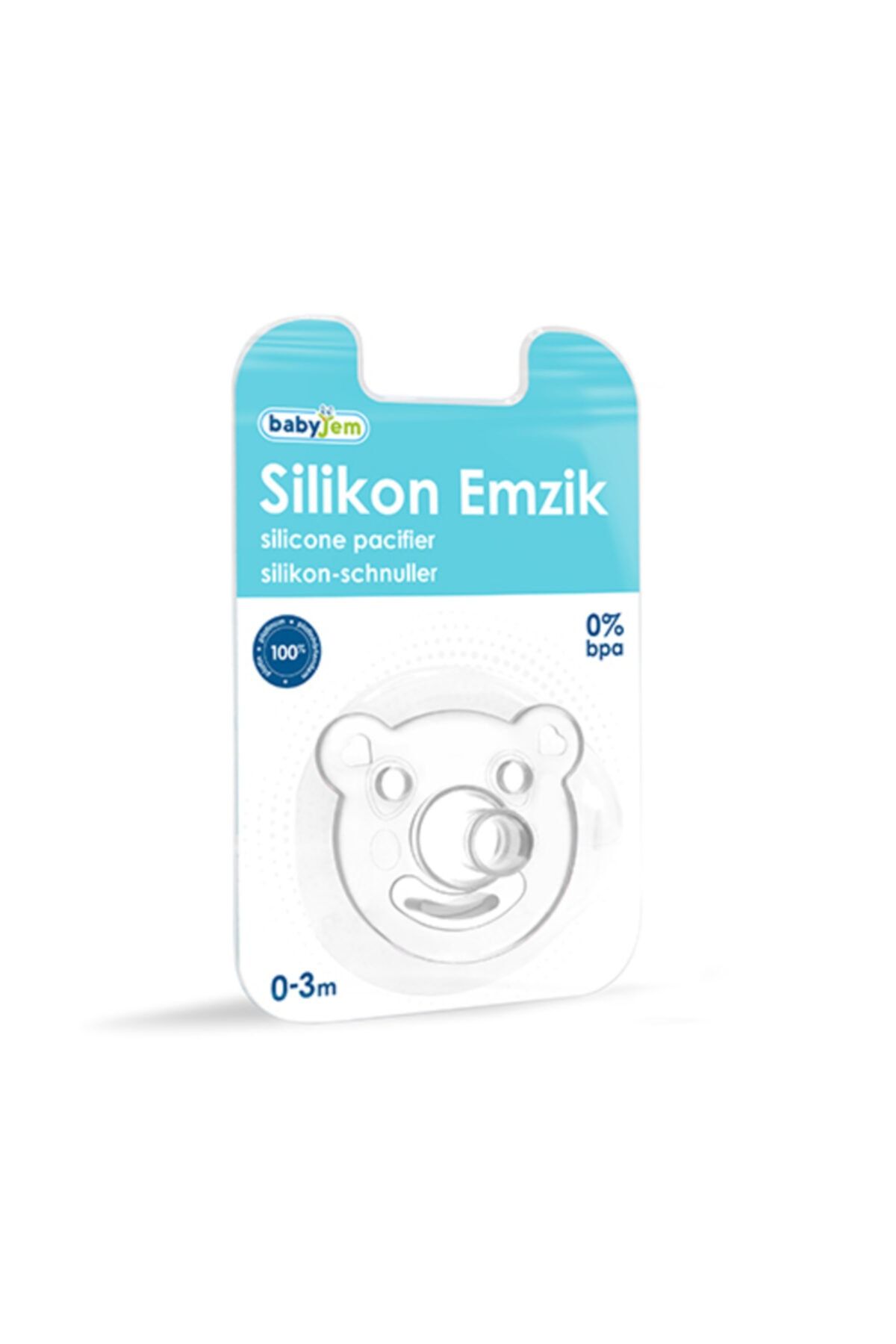 Babyjem Silikon Emzik Şeffaf