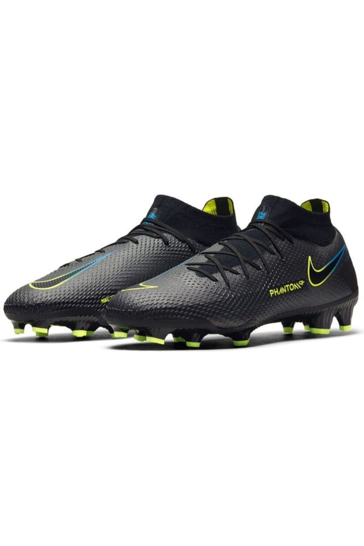 NIKE Unisex PHANTOM GT PRO DF FG -Bottes PHOTO BLUE/MTLC SILVER/RAGE  GREEN/BLACK