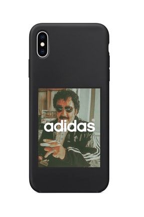 Iphone Xs Siyah Lansman Müslüm & Adidas Tasarımlı Dayanıklı Kılıf IPXS-LMA02